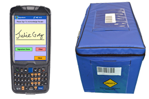 Transport Bag Tracking with Mobile Computers and Barcodes